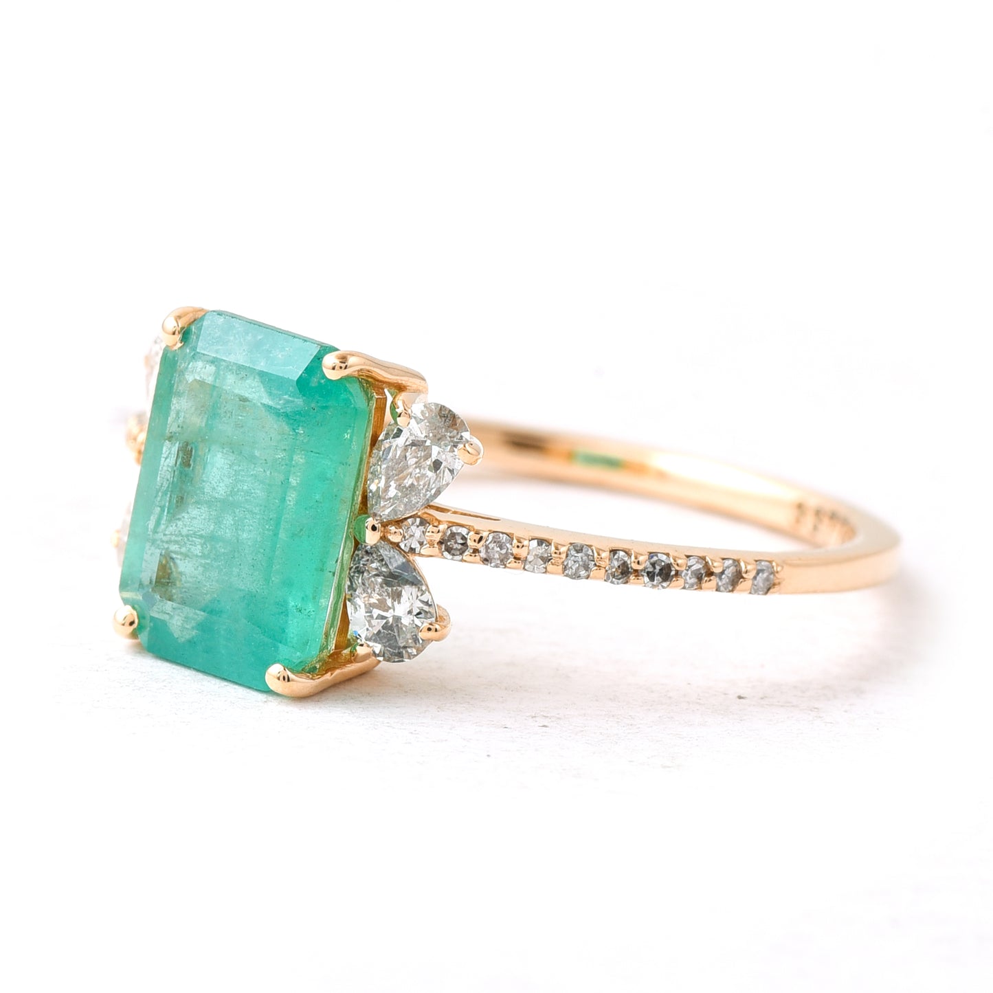 1.94 Ct Octagon Emerald 14K Gold Ring