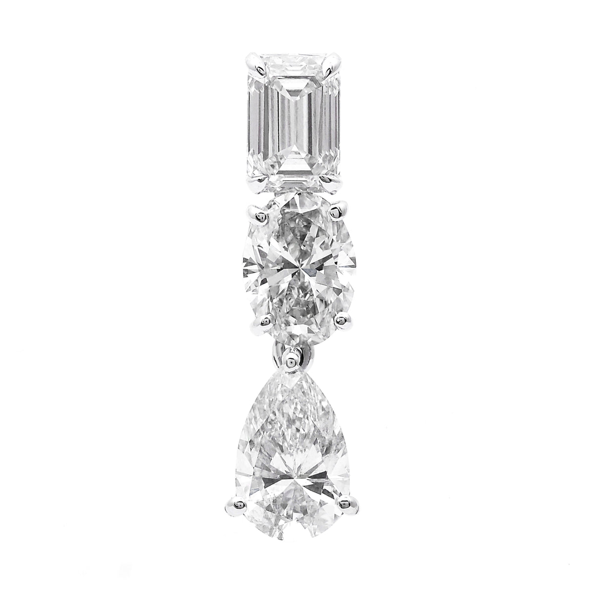 3.20 Carats Lab Grown Diamond 14K Gold Pendant