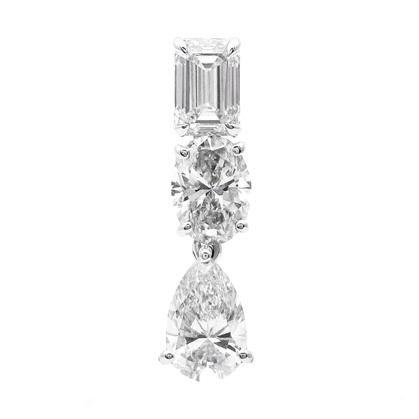 3.20 Carats Lab Grown Diamond 14K Gold Pendant