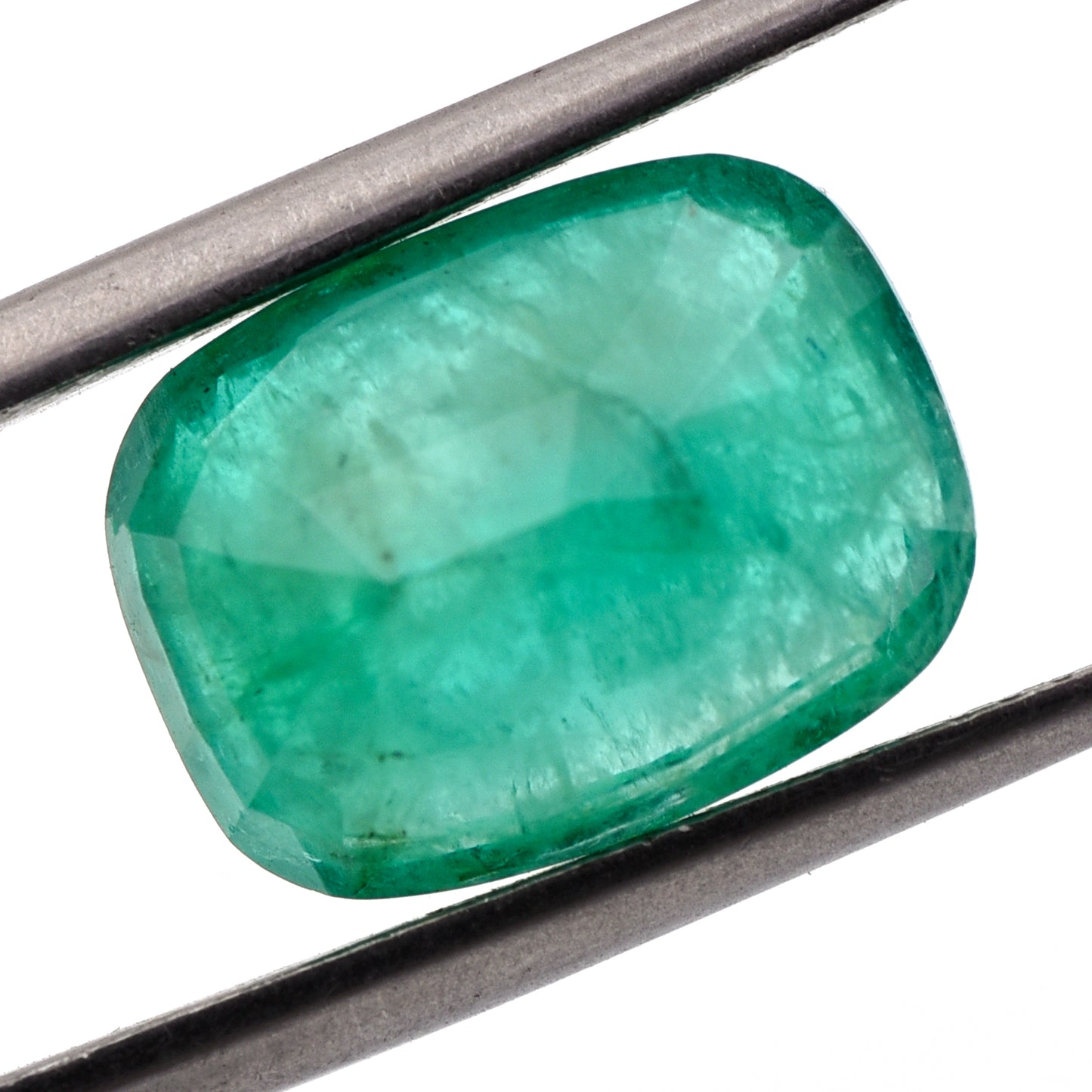 6.37 Natural Beryl Emerald Rectangular Cushion Mixed Cut Gemstone