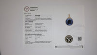 10.82 Ct Oval Mixed Cut Natural Corundum Sapphire 14K Gold Pendant