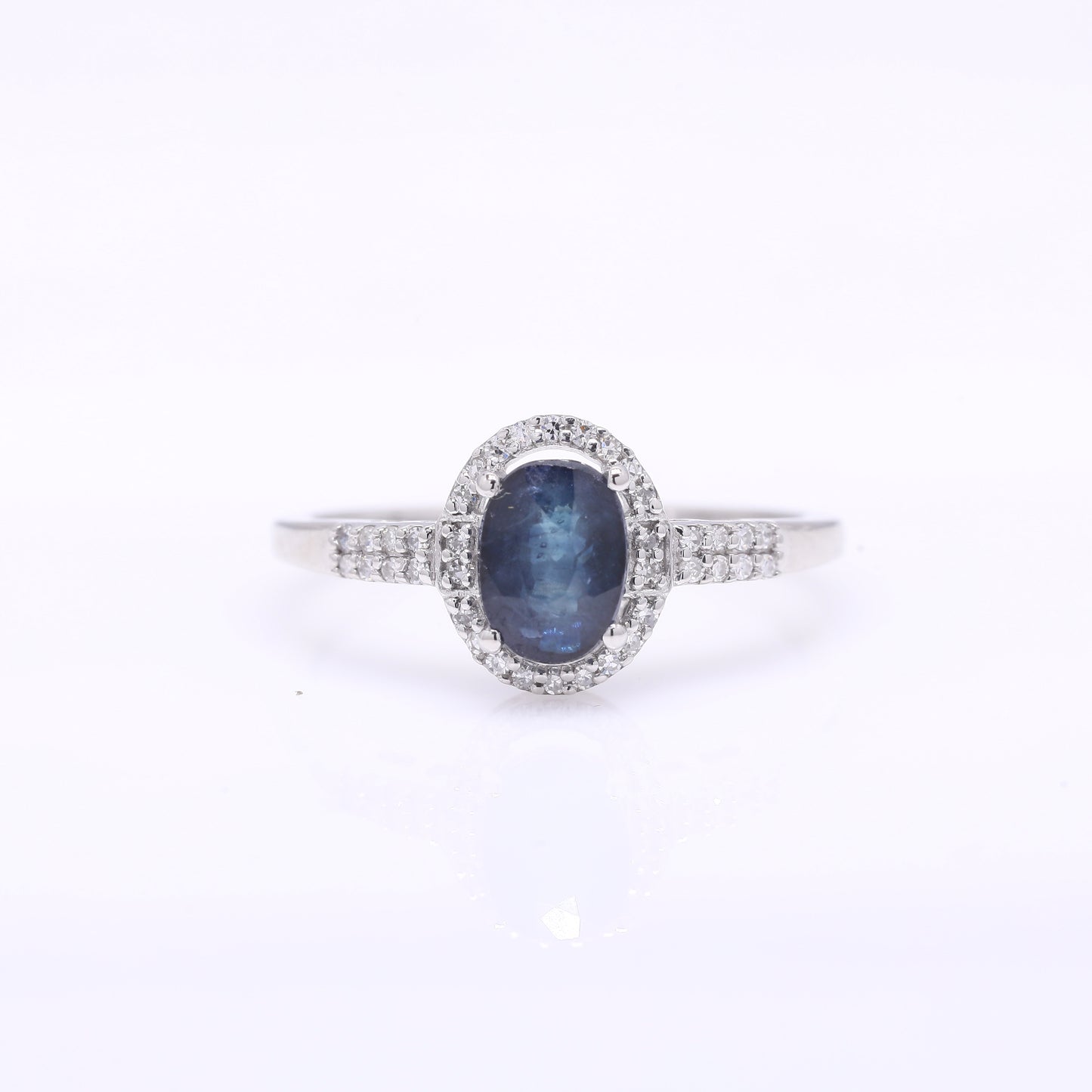 1.43 Ct Oval Mixed Cut Natural Sapphire 950 Platinum Ring