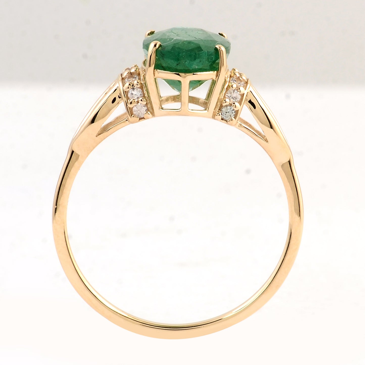 2.18 Ct Oval Emerald 14K Gold Ring