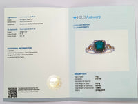 1.59 Ct Octagon Step Cut Natural Emerald 14K Gold Ring