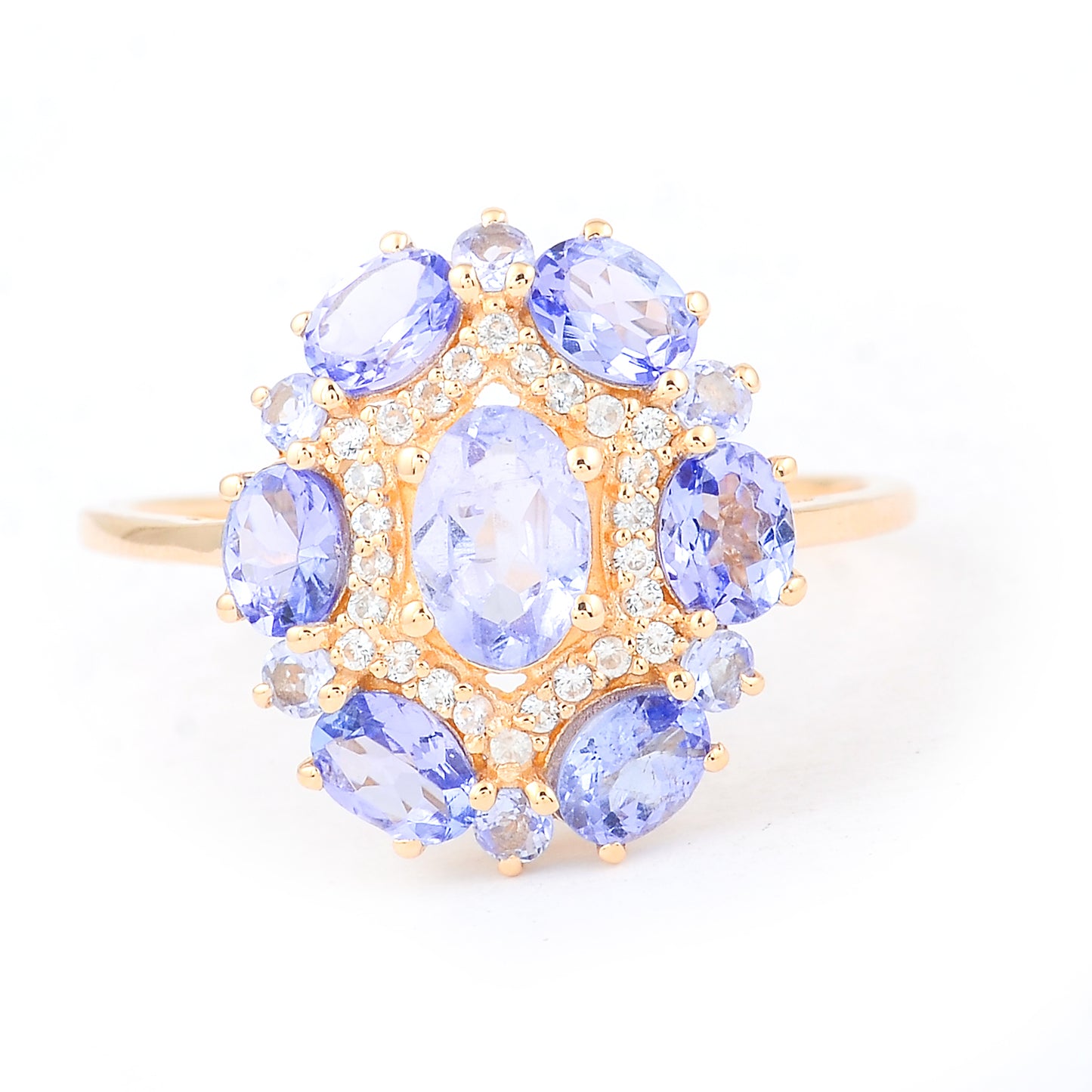 1.73 Ct Oval Tanzanite 14K Gold Ring