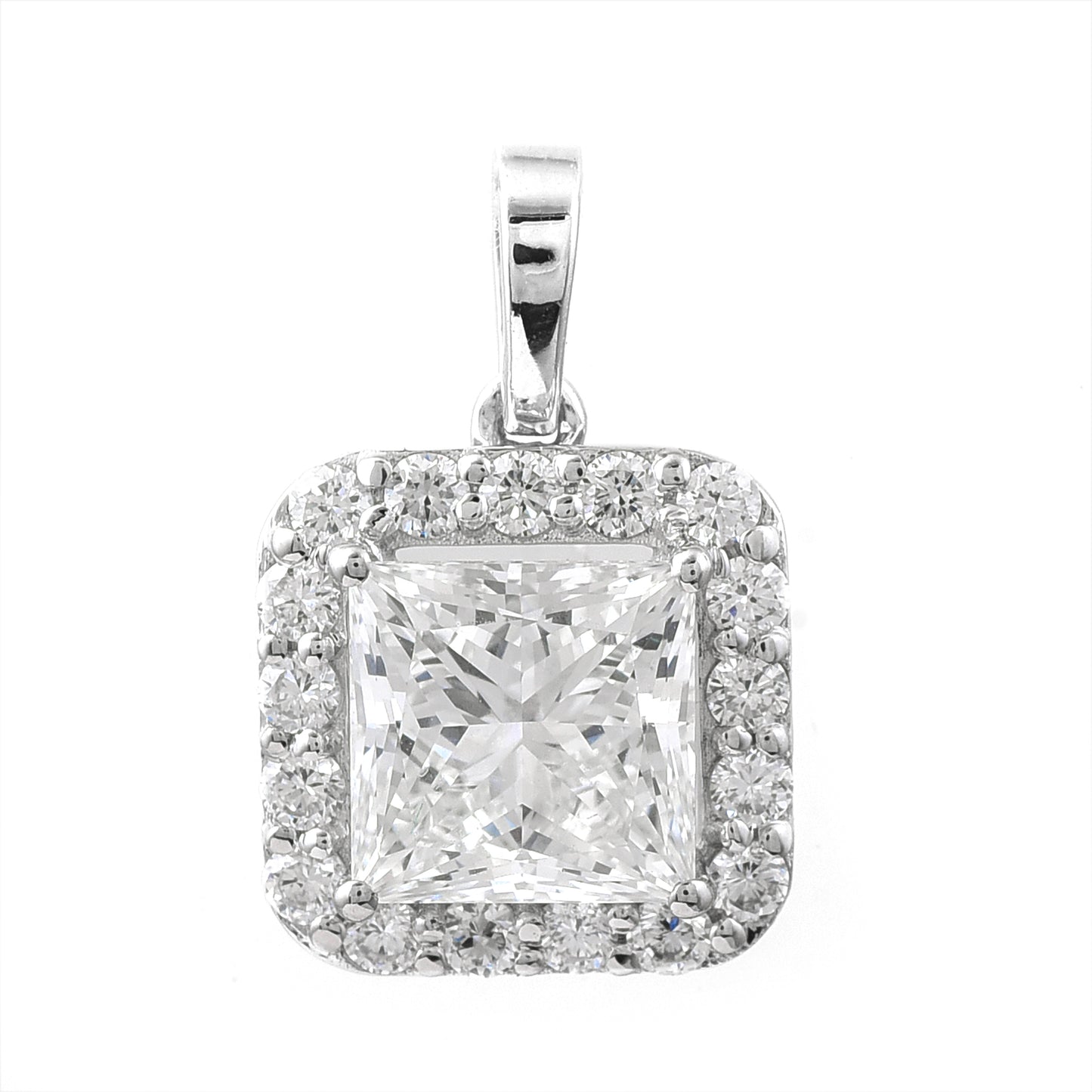 2.44 Carats Lab Grown Diamond 14K Gold Pendant