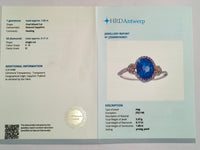 1.82 Ct Oval Mixed Cut Natural Sapphire 14K Gold Ring