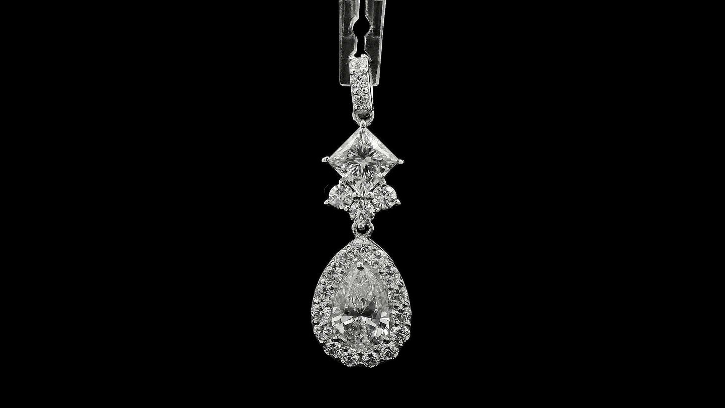 2.93 Carats Lab Grown Diamond 14K Gold Pendant
