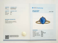2.75 Ct Oval Cabochon Cut Natural Tanzanite 14K Gold Ring