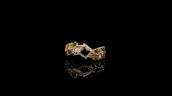 1.76 Ct Square Tourmaline 14K Gold Ring