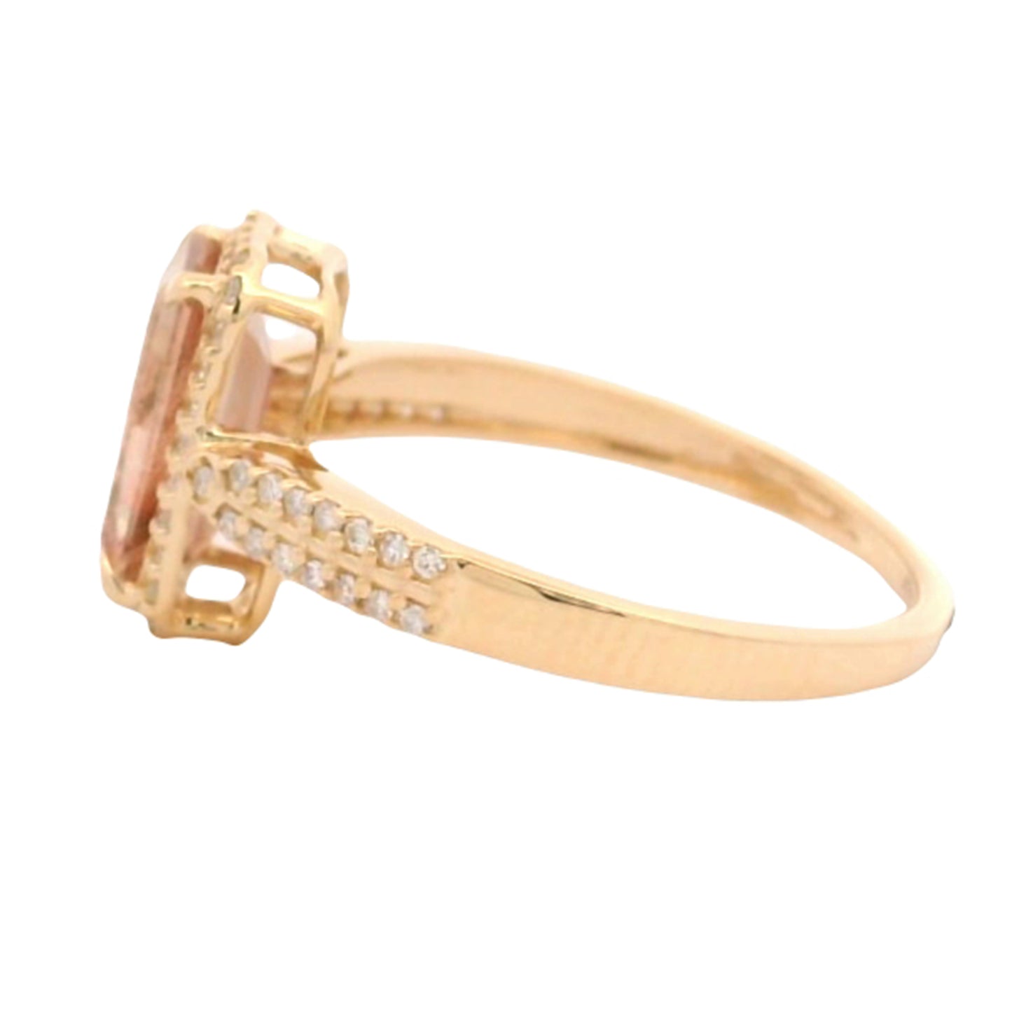 1.56 Ct Octagon Oregon Sunstone 14K Gold Ring