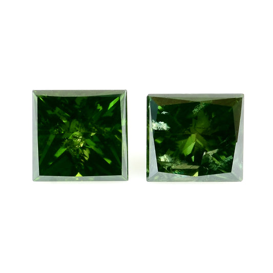 0.61 Green Diamond Sqaure Loose Gemstone