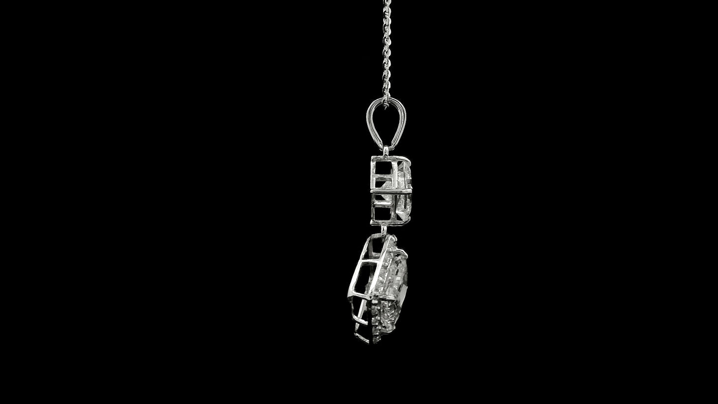 3.10 Carats Lab Grown Diamond 14K Gold Pendant