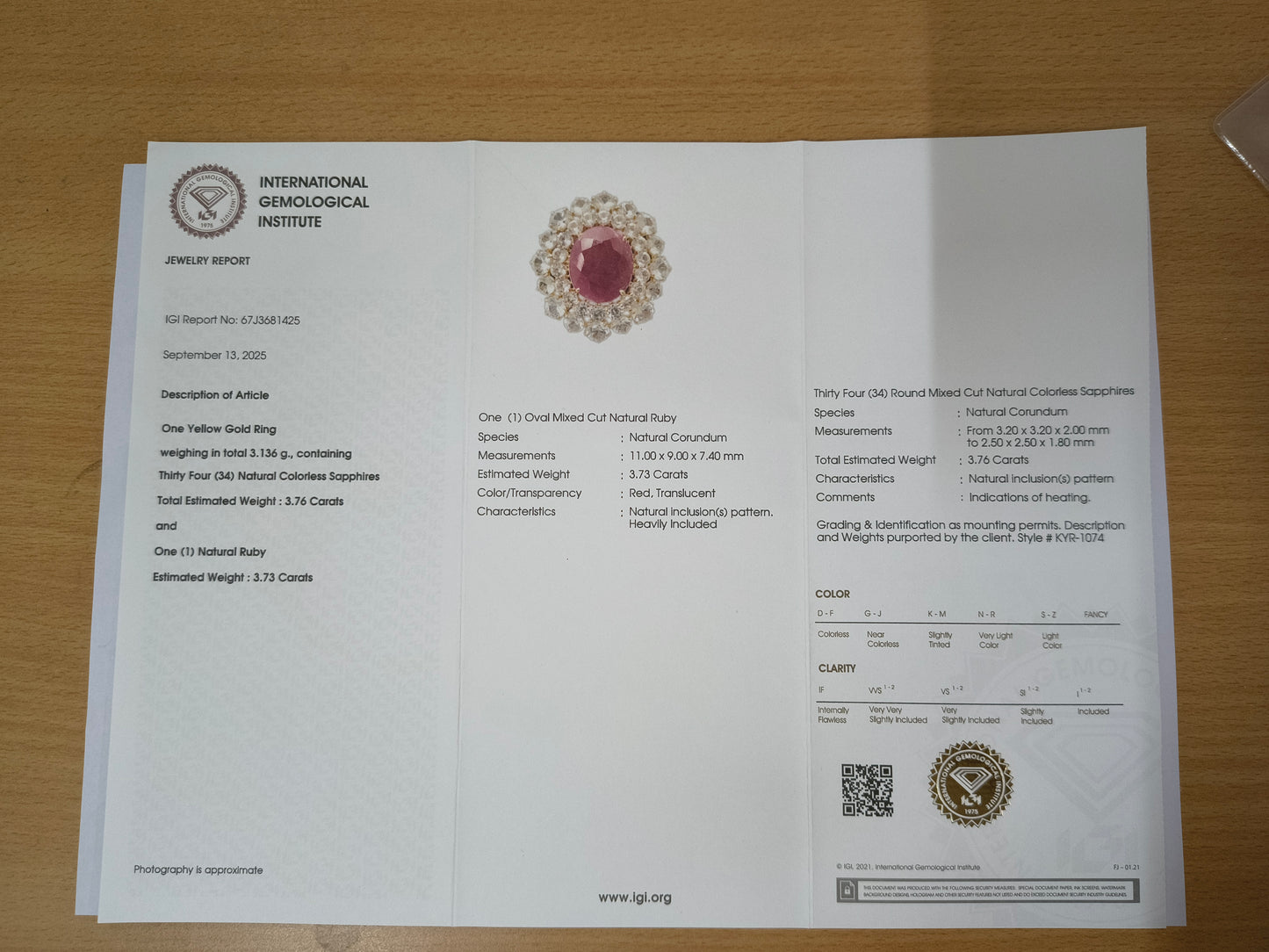 7.49 Ct Oval Mixed Cut Natural Corundum Ruby 14K Gold Ring