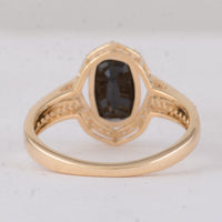 2.16 Ct Cushion Sapphire 9K Gold Ring