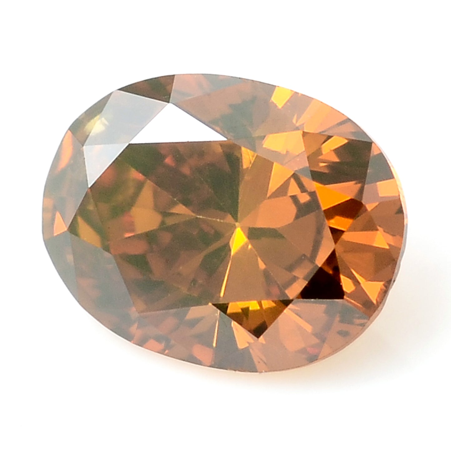 0.34 Carat Red Diamond Oval Loose Gemstone