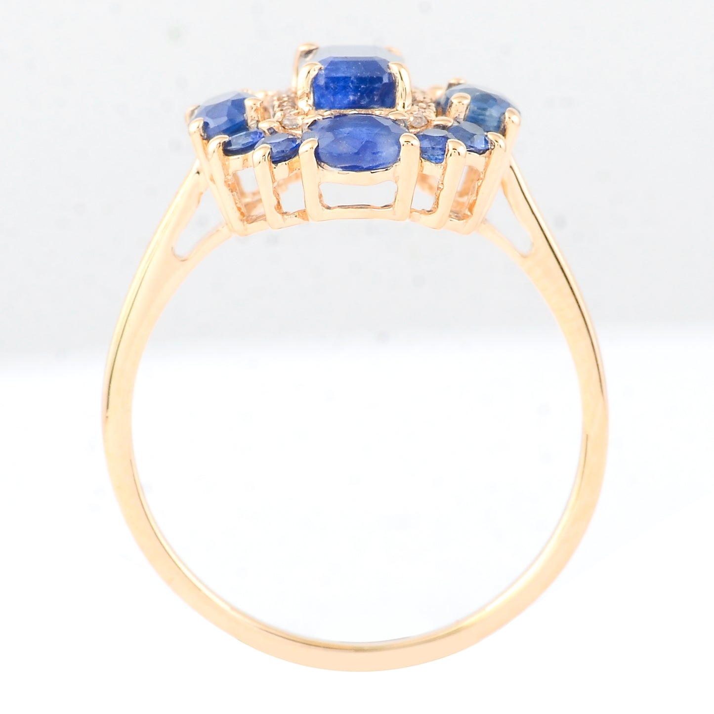 2.48 Ct Octagon Sapphire 14K Gold Ring
