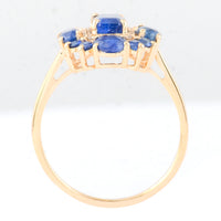 2.48 Ct Octagon Sapphire 14K Gold Ring