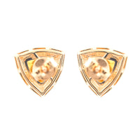 1.60 Ct Triangle Mixed Cut Natural Fire Opal 14K Gold Earrings