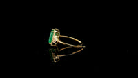 2.19 Ct Cushion Natural Emerald 14K Gold Ring