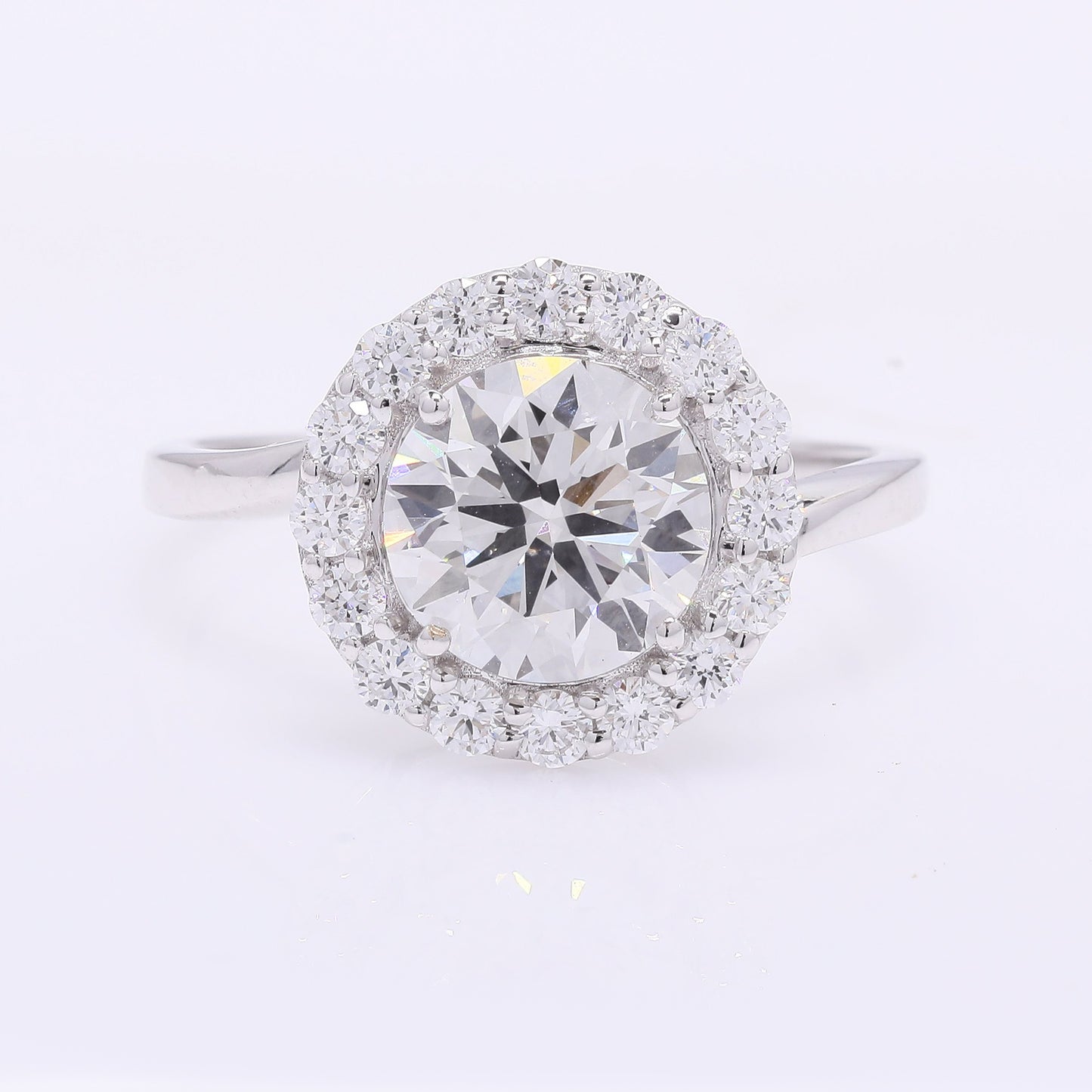 2.61 Carats Lab Grown Diamond 14K Gold Ring