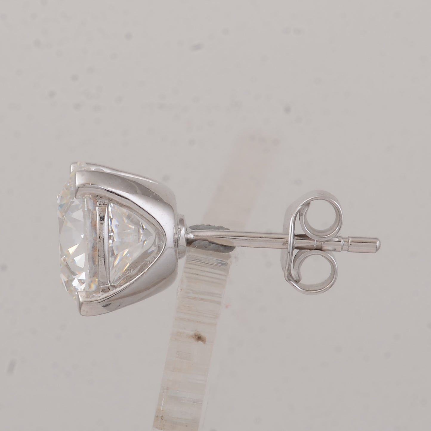 4.05 Carats Lab Grown Diamond 14K Gold Earrings