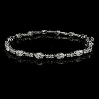 3.58 Carats Lab Grown Diamond 14K Gold Bracelet