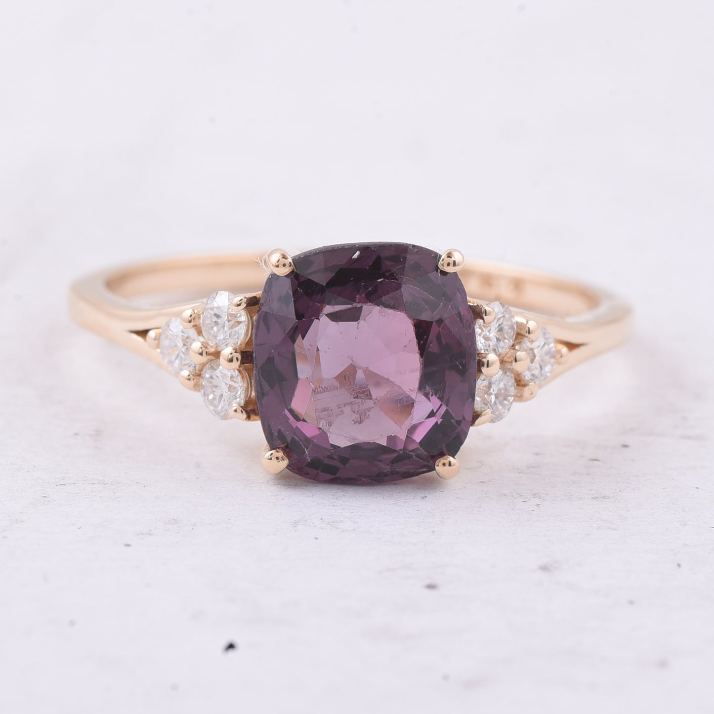 2.40 Ct Cushion Natural Spinel 14K Gold Ring