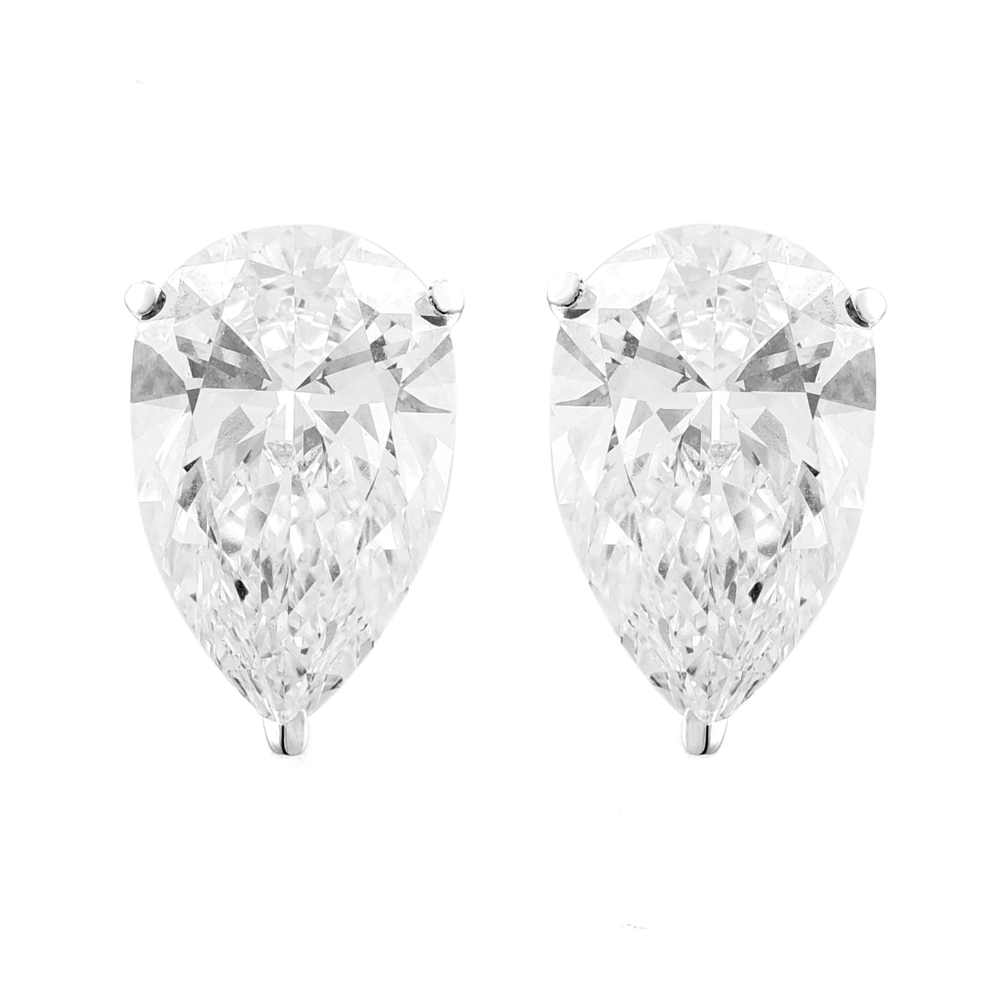 3.68 Carats Lab Grown Diamond 14K Gold Earrings