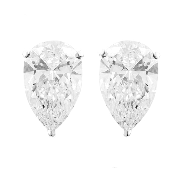 3.68 Carats Lab Grown Diamond 14K Gold Earrings