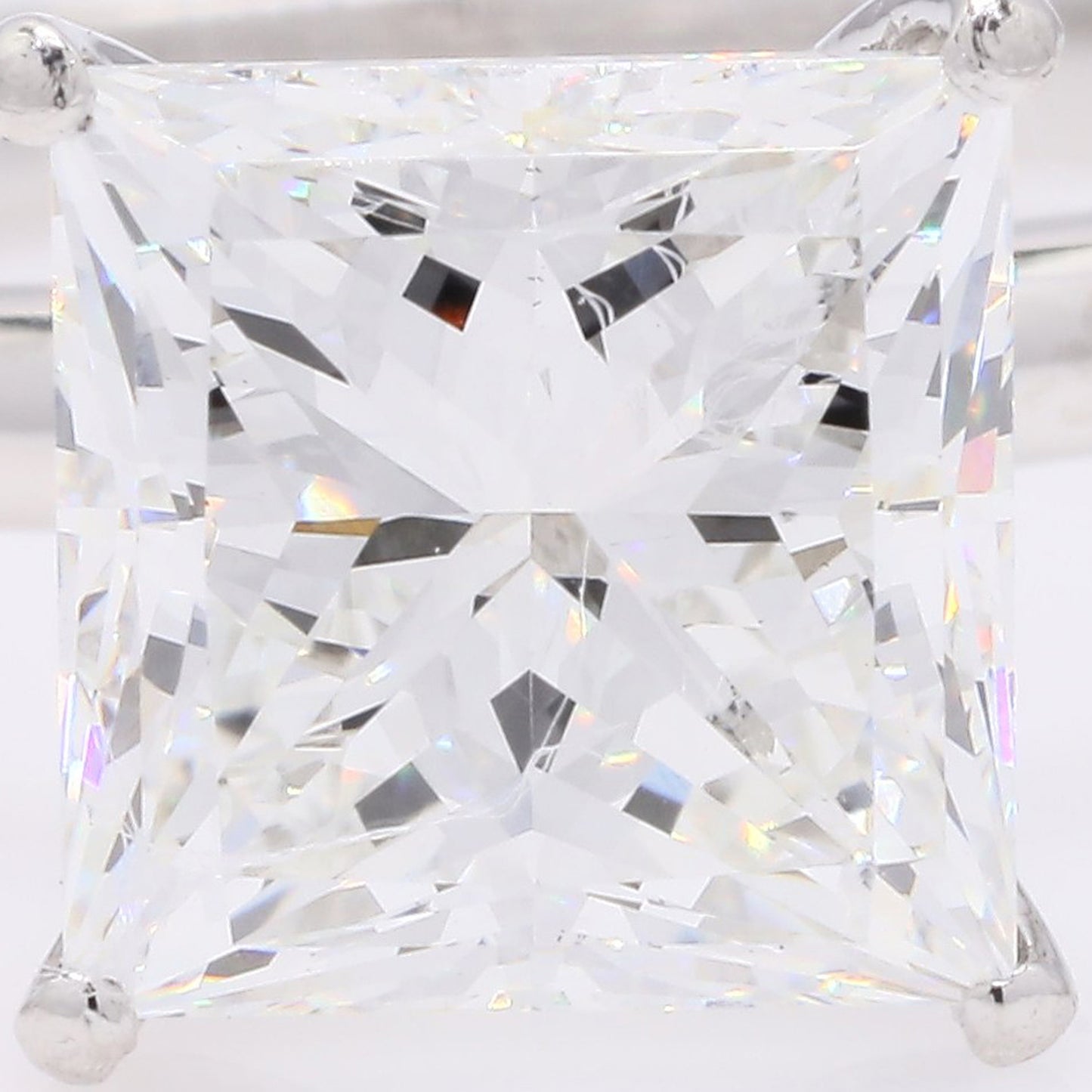 2.45 Ct Princess Cut Lab Grown Diamond 950 Platinum Ring