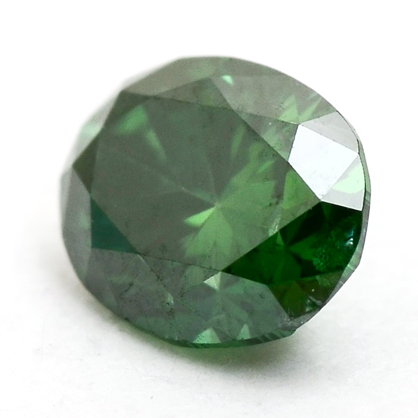 0.26 Green Diamond Oval Loose Diamond
