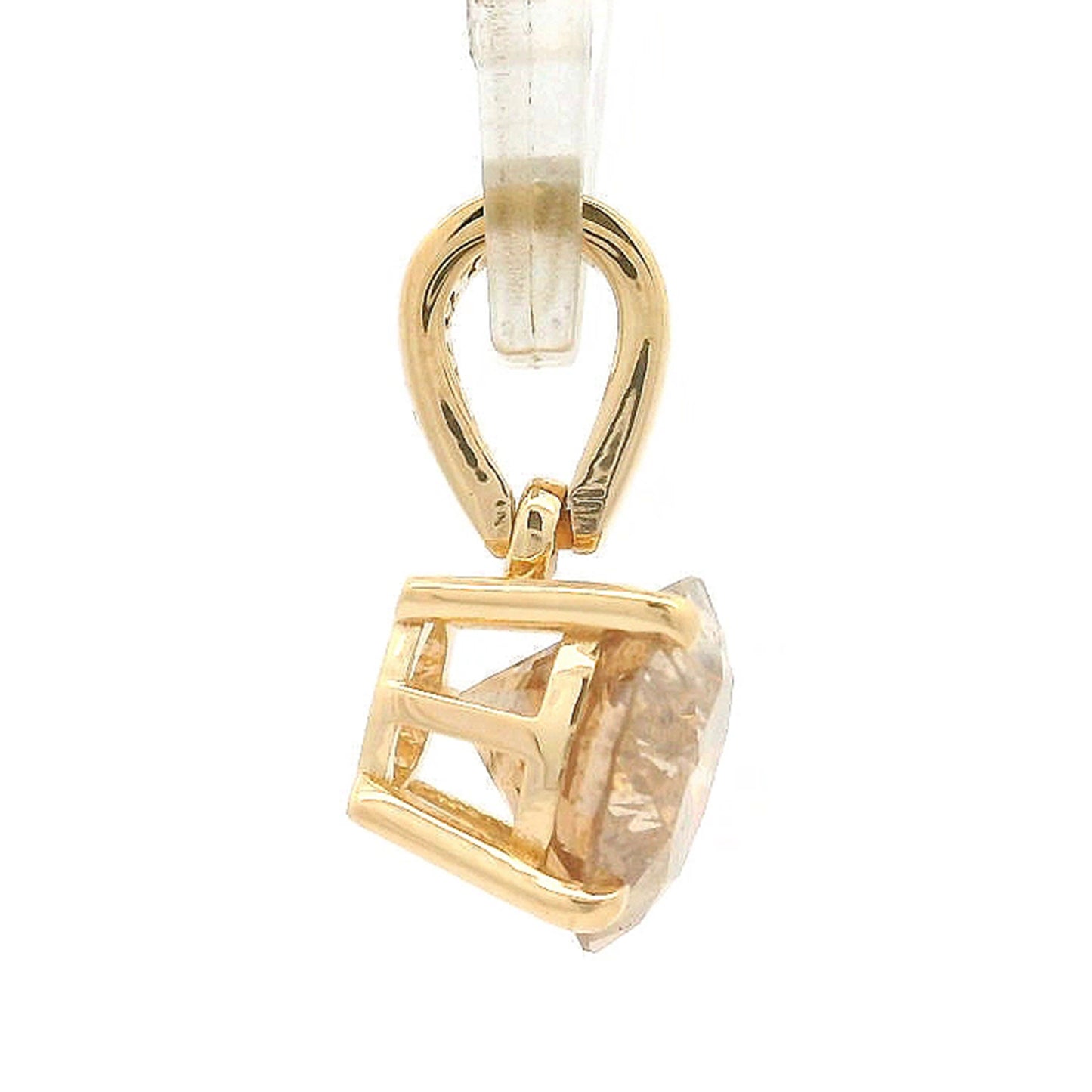 1.27 Ct Round Brown Diamond 14K Gold Pendant