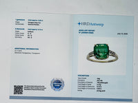 5.15 Ct Octagon Step Cut Natural Peridot 14K Gold Ring