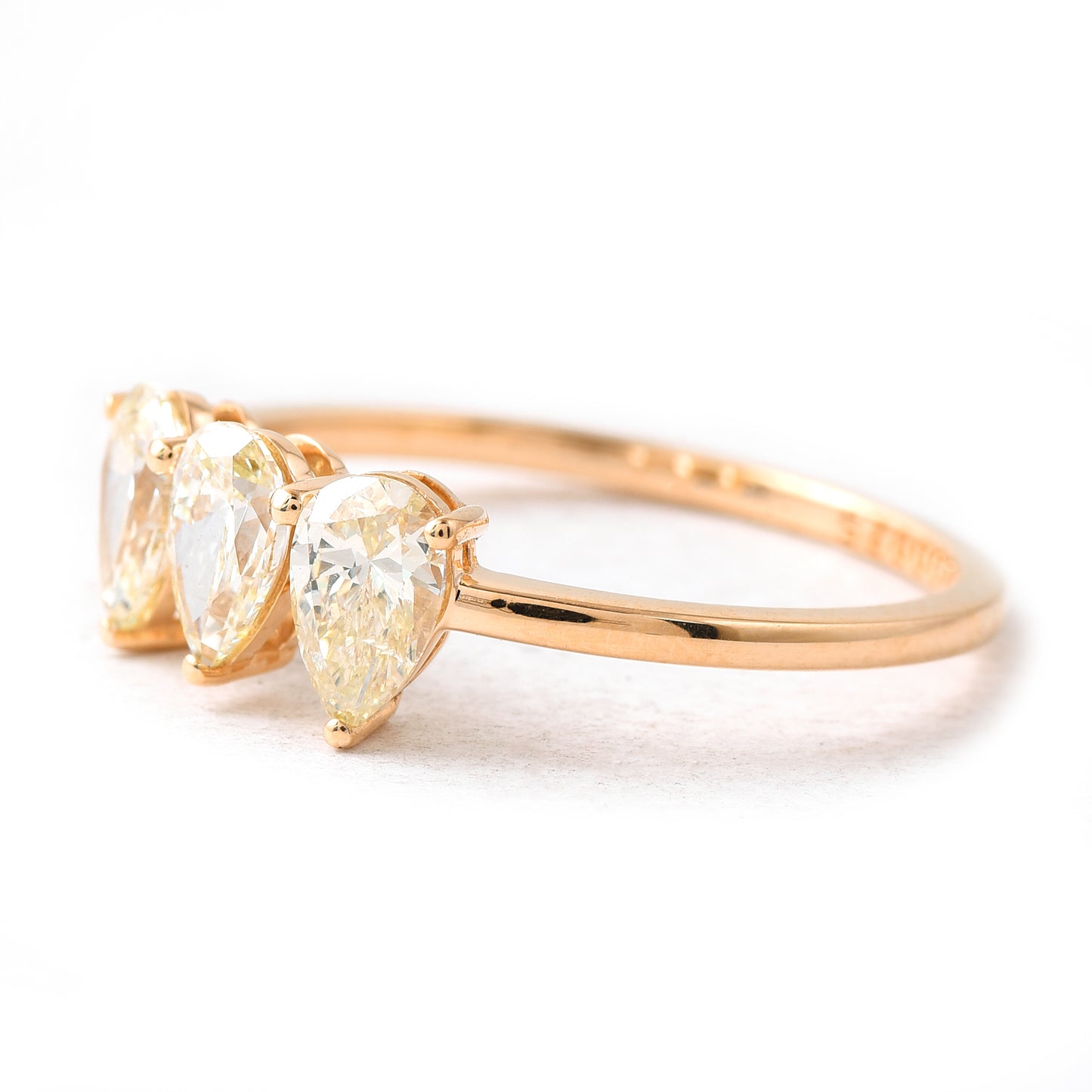 0.65 Ct Pear Diamond 14K Gold Ring