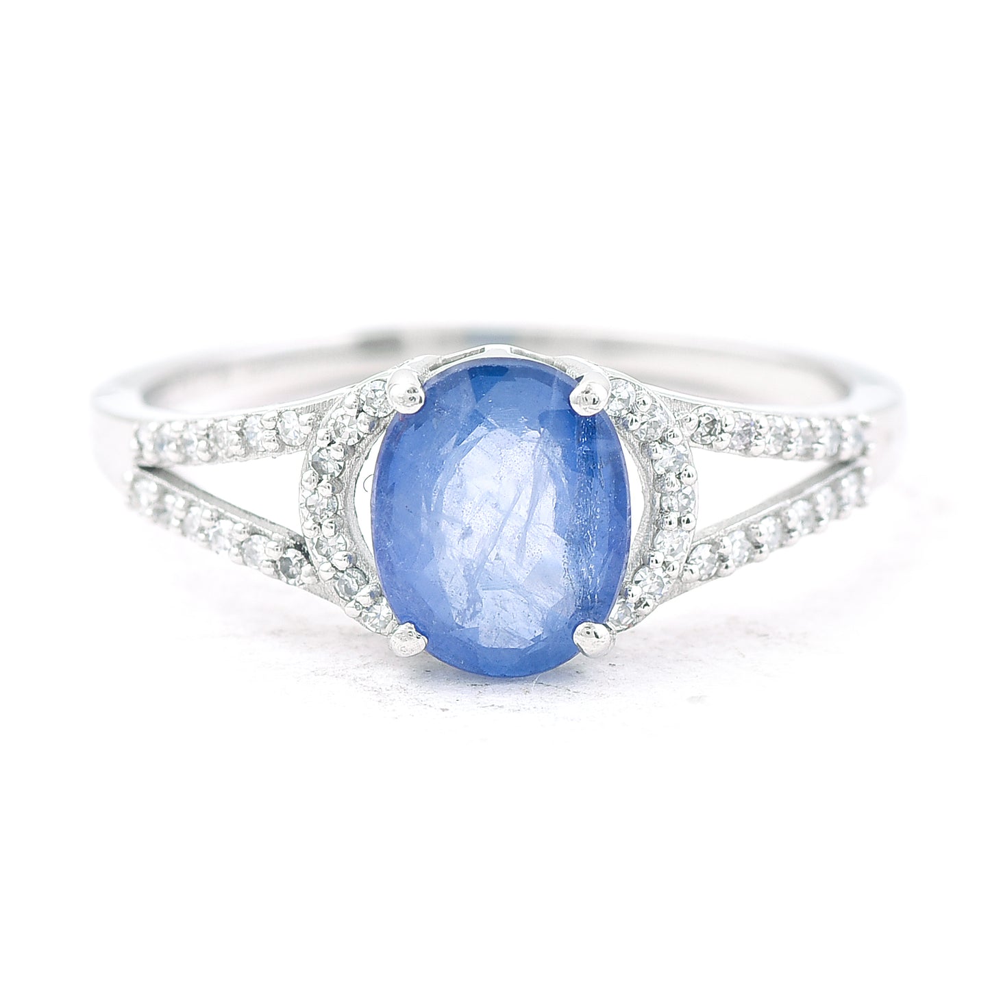 1.66 Ct Oval Mixed Cut Natural Sapphire 950 Platinum Ring