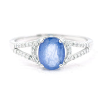 1.66 Ct Oval Mixed Cut Natural Sapphire 950 Platinum Ring