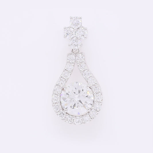 2.25 Carats Lab Grown Diamond 14K Gold Pendant