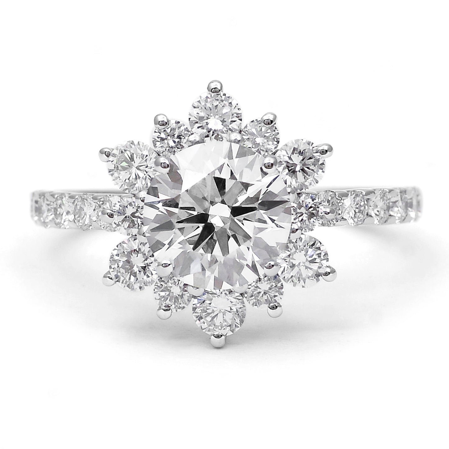 2.06 Carats Lab Grown Diamond 14K Gold Ring