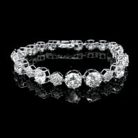 20.69 Ct Round Lab Grown Diamond 14K Gold Bracelet