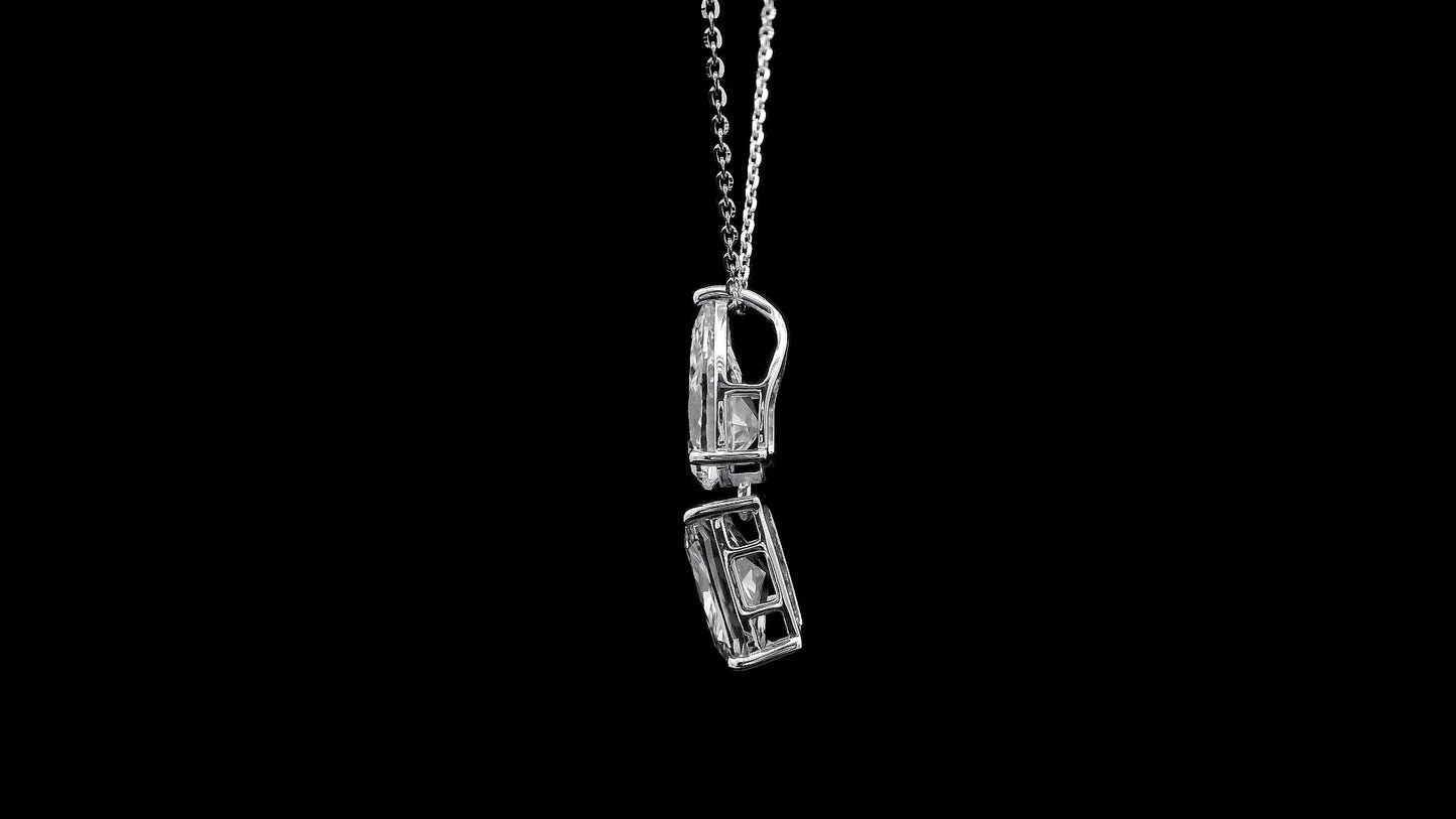 3.27 Carats Lab Grown Diamond 14K Gold Pendant