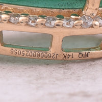 1.88 Ct Pear Mixed Cut Natural Emerald 14K Gold Pendant