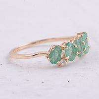 1.19 Ct Oval Natural Emerald 14K Gold Ring