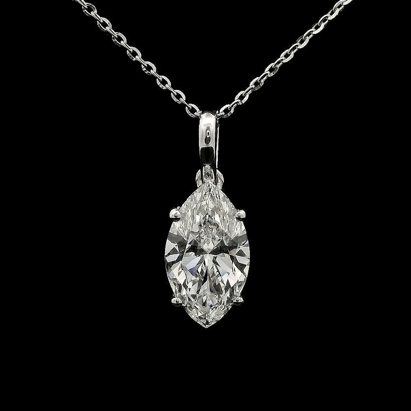 2.00 Carats Lab Grown Diamond 14K Gold Pendant