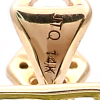 10.30 Ct Octagon Natural Eridot 14K Gold Pendant