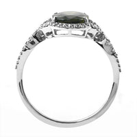 2.21 Ct Oval Mixed Cut Natural Green Sapphire 950 Platinum Ring