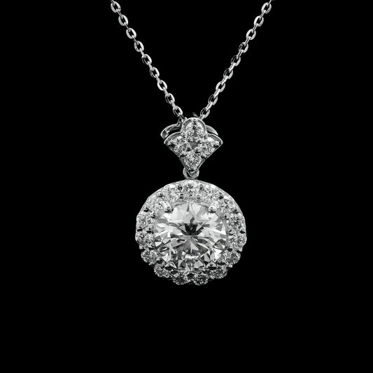 2.42 Carats Lab Grown Diamond 14K Gold Pendant
