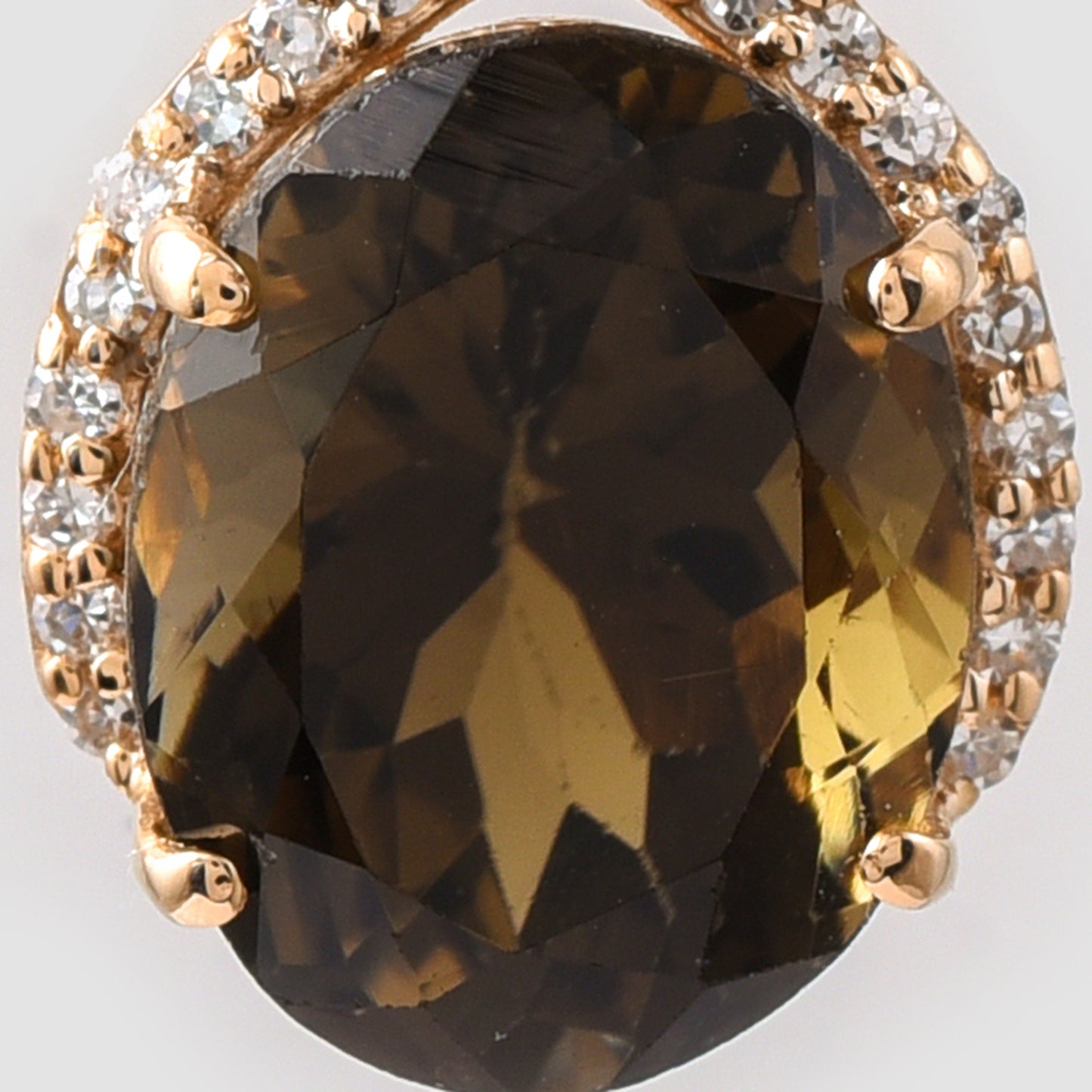 3.33 Ct Oval Mixed Cut Natural Tourmaline 14K Gold Pendant