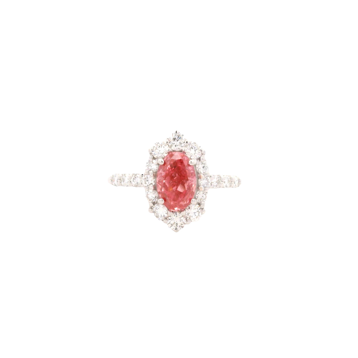 1.70 Carats Pink Lab Grown Diamond 14K Gold Ring