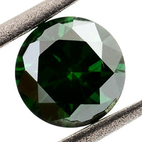 0.42 Green Diamond Round Loose Gemstone